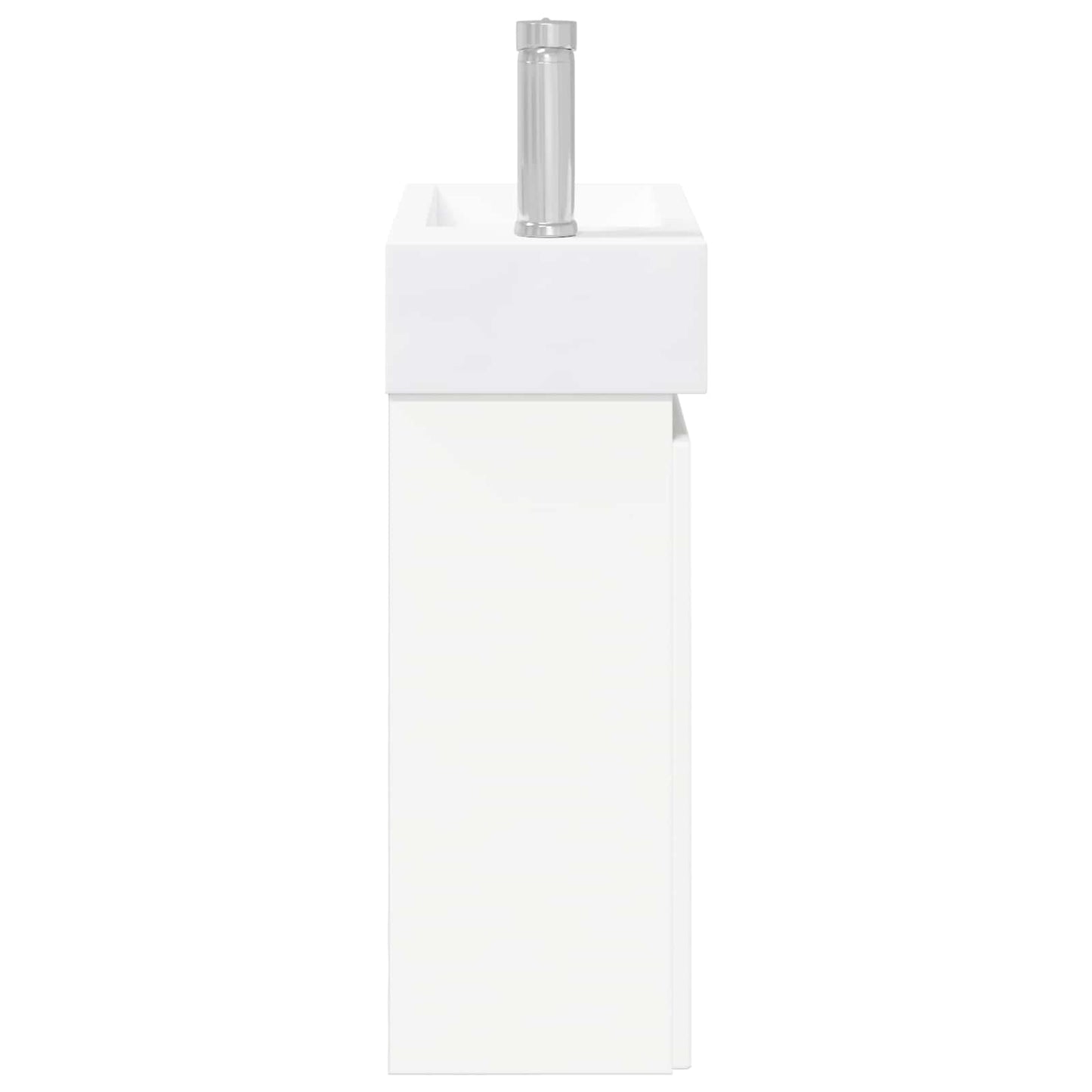 vidaXL Bathroom Vanity Unit with Tap White 45.5 x 22.5 x 84 cm