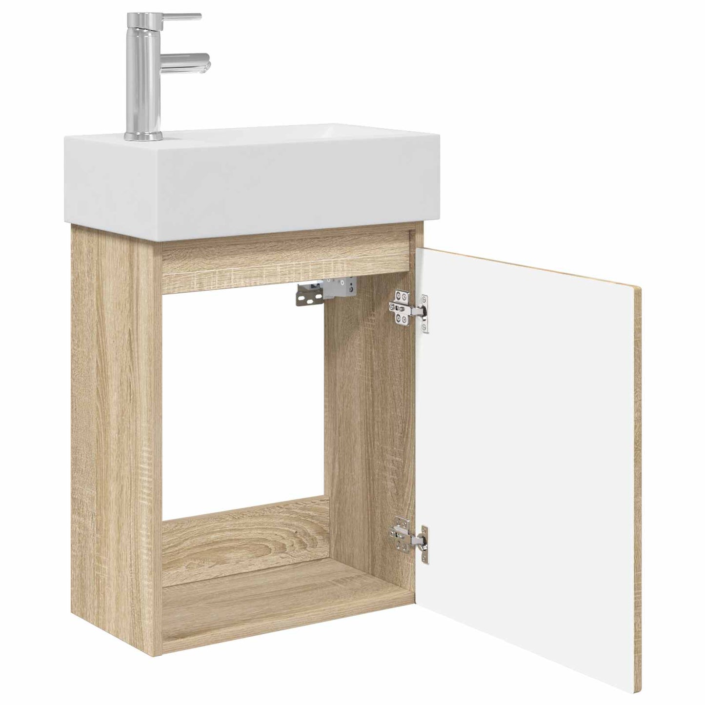 vidaXL Bathroom Vanity Unit with Tap Sonoma Oak 45.5 x 22.5 x 84 cm
