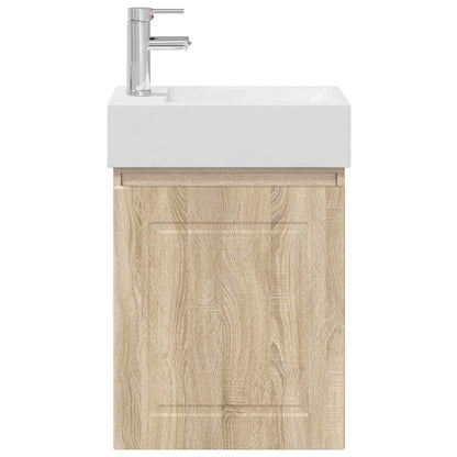 vidaXL Bathroom Vanity Unit with Tap Sonoma Oak 45.5 x 22.5 x 84 cm