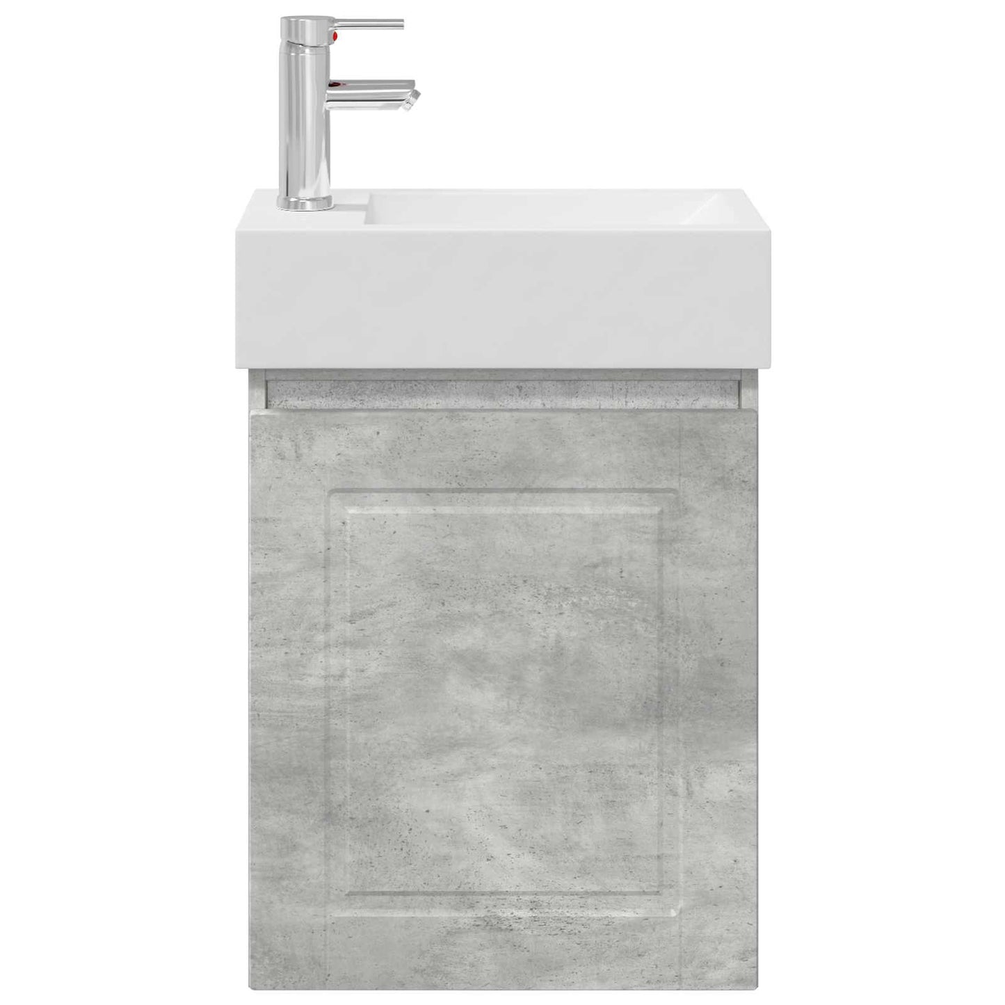 vidaXL Bathroom Vanity Unit with Tap Concrete Grey 45.5 x 22.5 x 84 cm