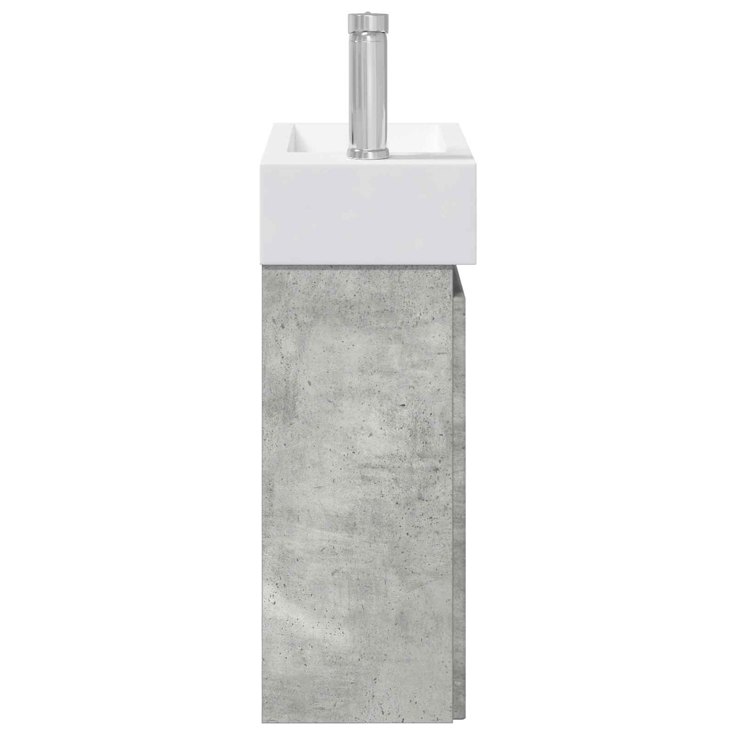 vidaXL Bathroom Vanity Unit with Tap Concrete Grey 45.5 x 22.5 x 84 cm