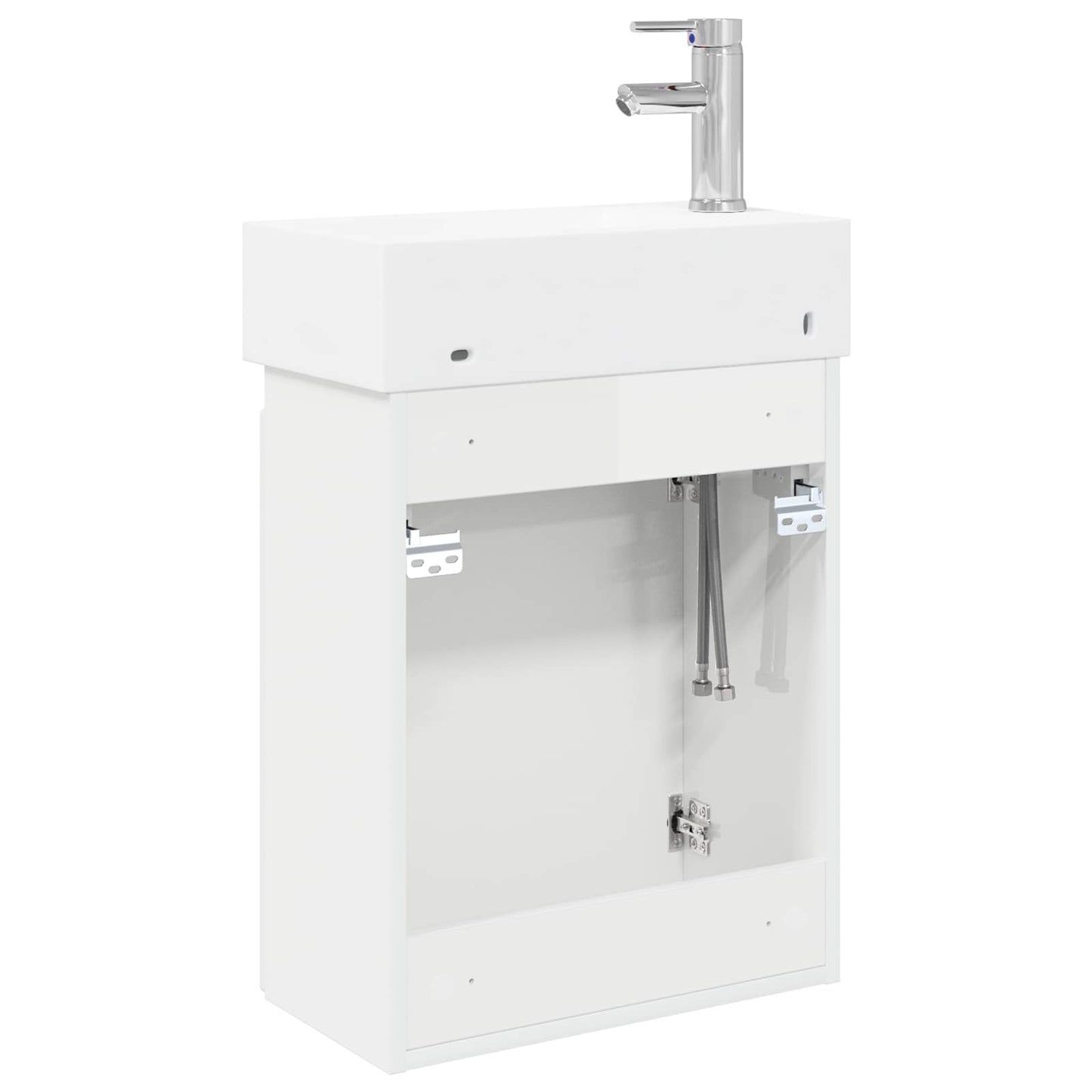 vidaXL Bathroom Vanity Unit with Tap High Gloss White