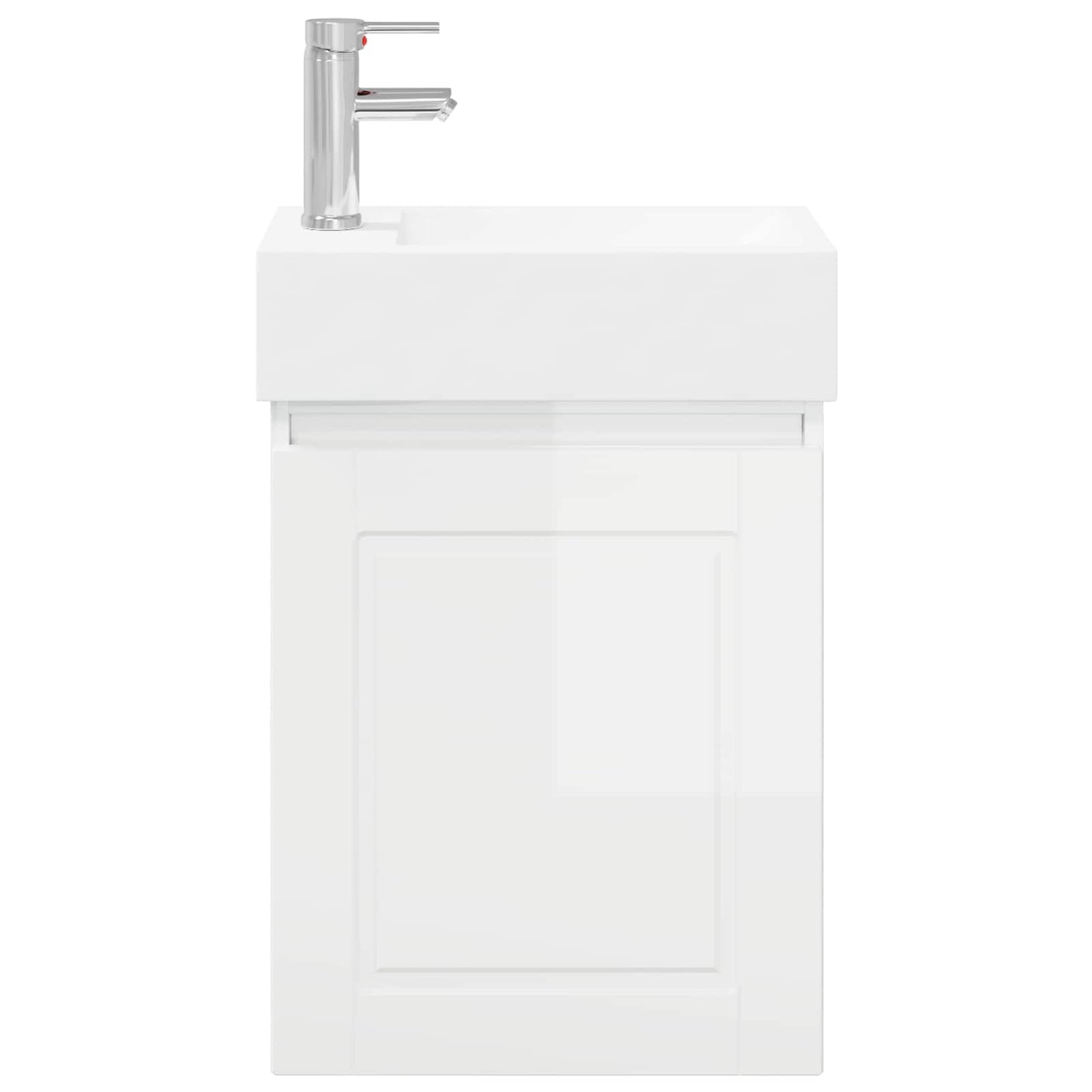 vidaXL Bathroom Vanity Unit with Tap High Gloss White