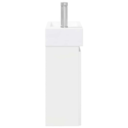 vidaXL Bathroom Vanity Unit with Tap High Gloss White