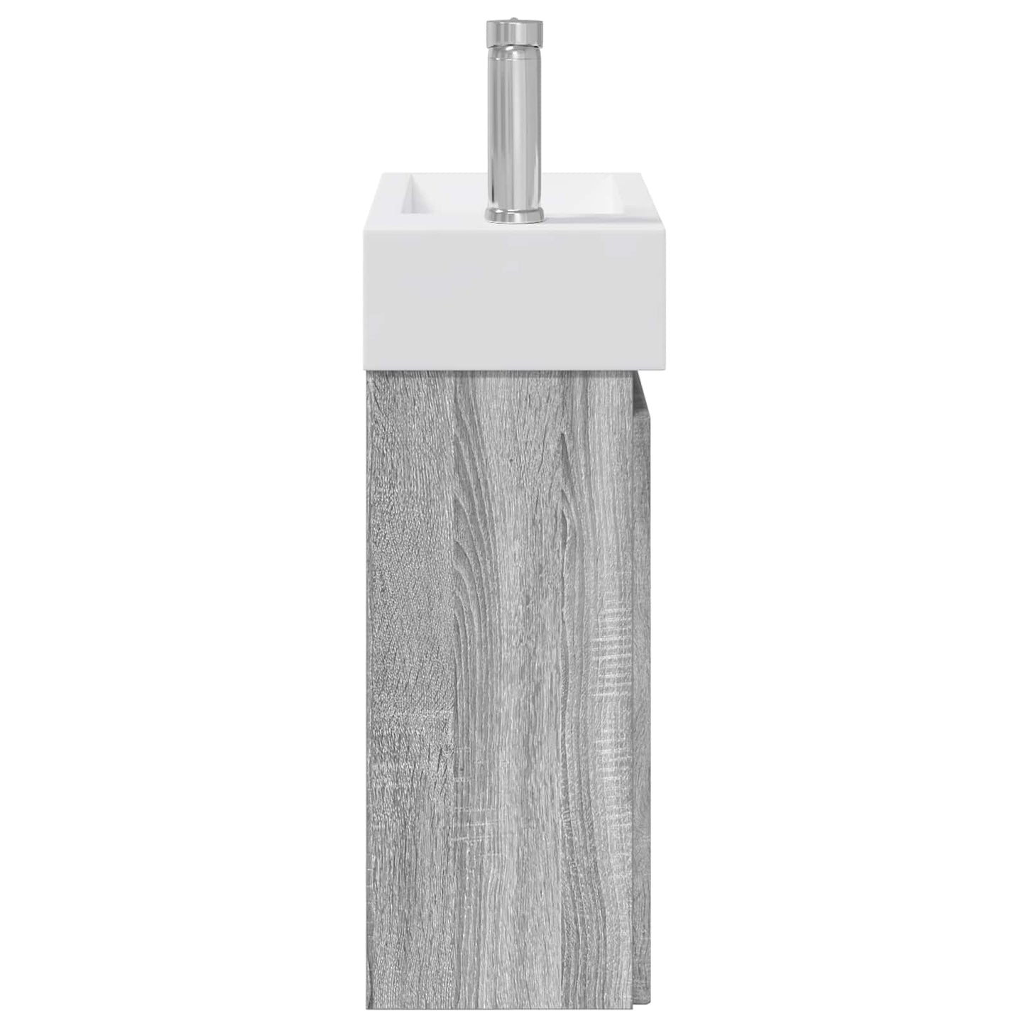 vidaXL Bathroom Vanity Unit with Tap Grey Sonoma 45.5 x 22.5 x 84 cm