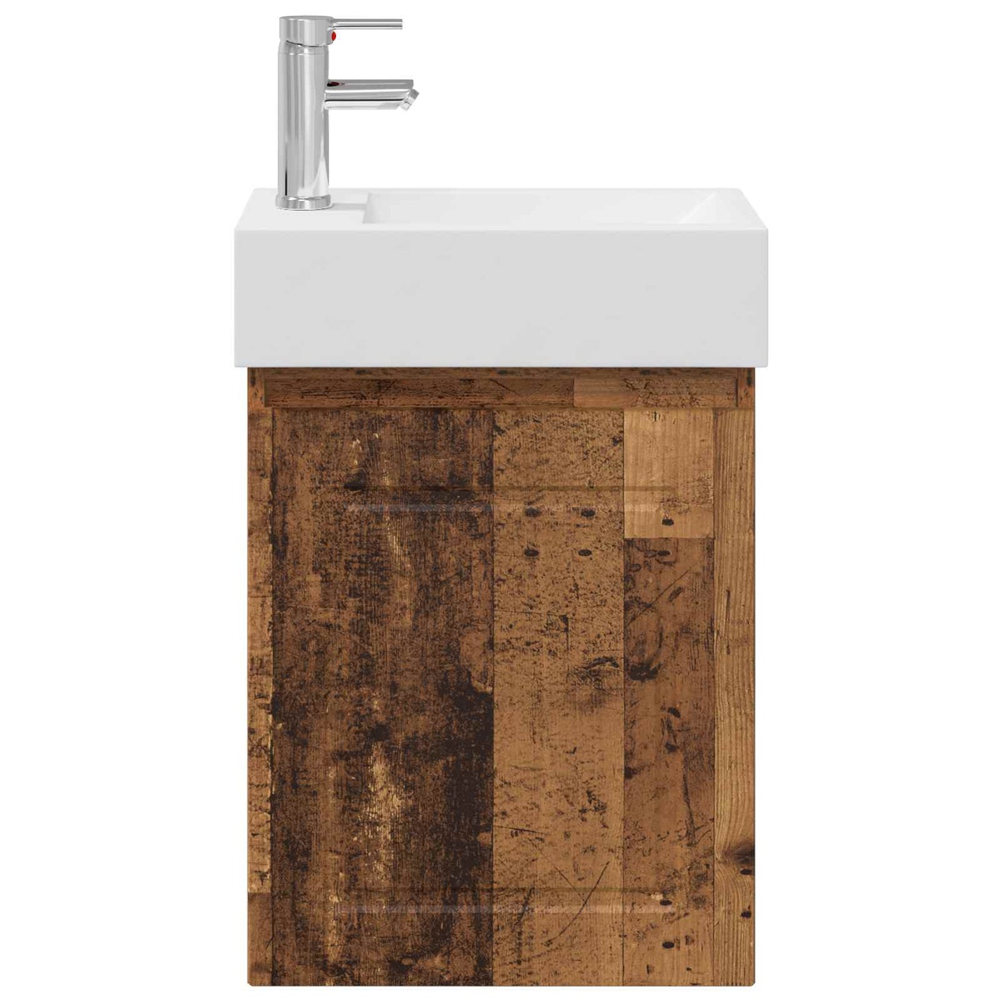 vidaXL Bathroom Vanity Unit with Tap Old Wood 45.5 x 22.5 x 84 cm