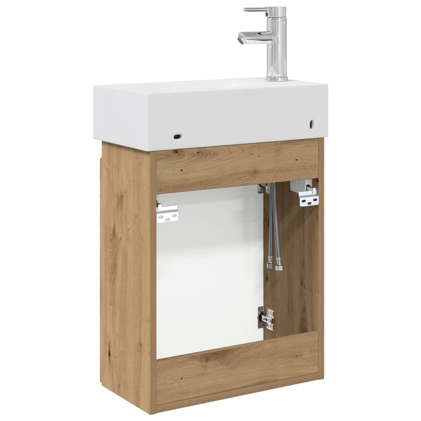 vidaXL Bathroom Vanity Unit with Tap Artisan Oak 45.5 x 22.5 x 84 cm