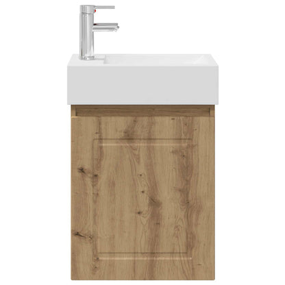 vidaXL Bathroom Vanity Unit with Tap Artisan Oak 45.5 x 22.5 x 84 cm
