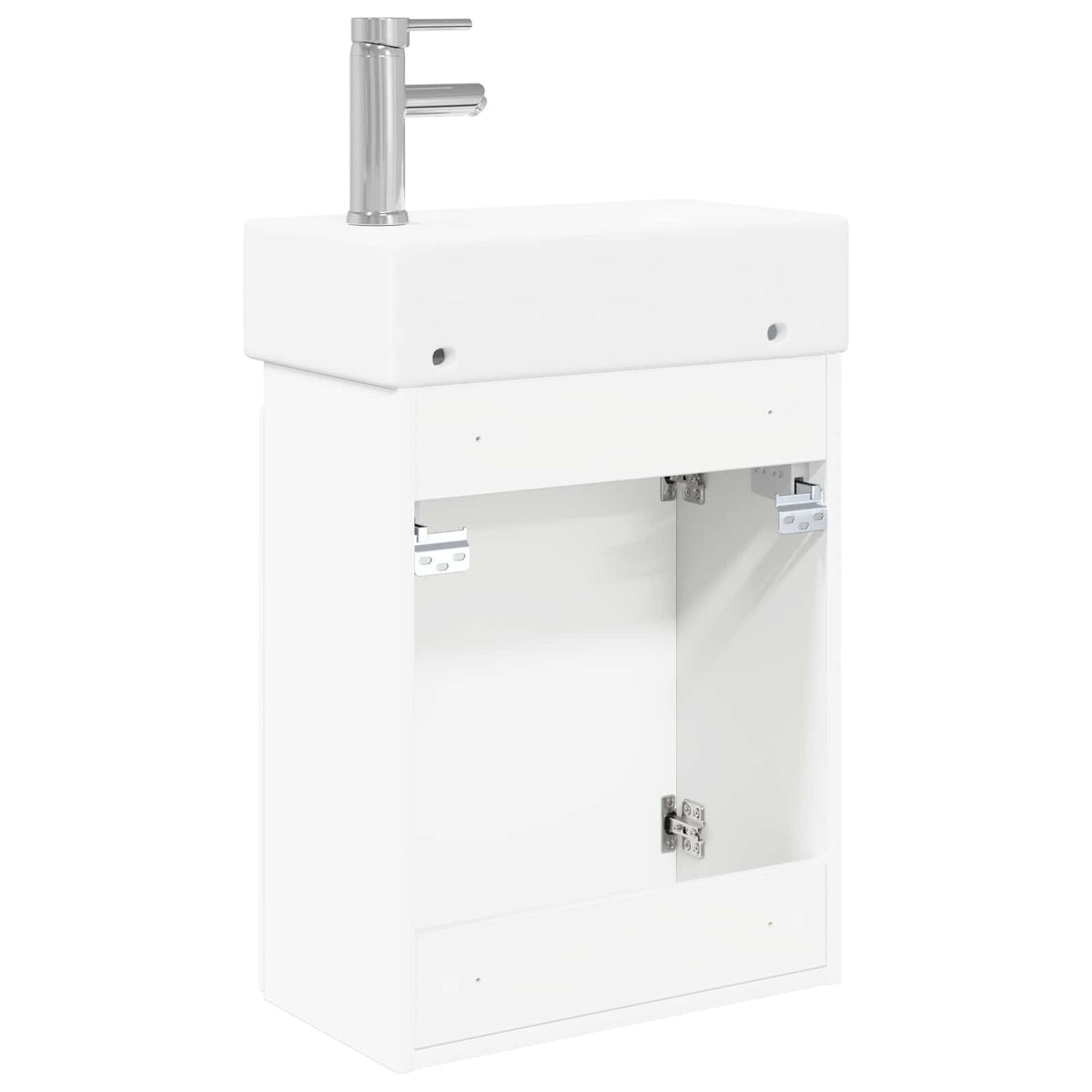 vidaXL Bathroom Vanity Unit with Tap White 45.5 x 22.5 x 84 cm