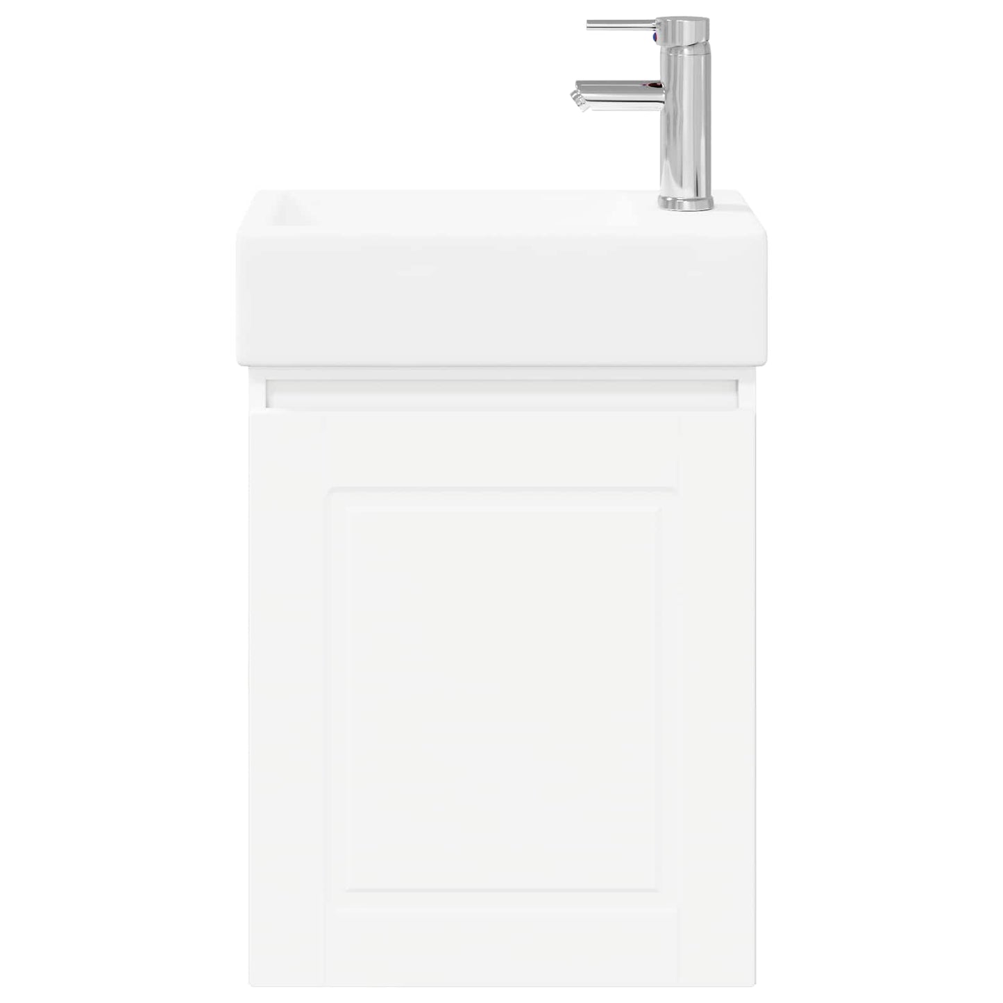 vidaXL Bathroom Vanity Unit with Tap White 45.5 x 22.5 x 84 cm