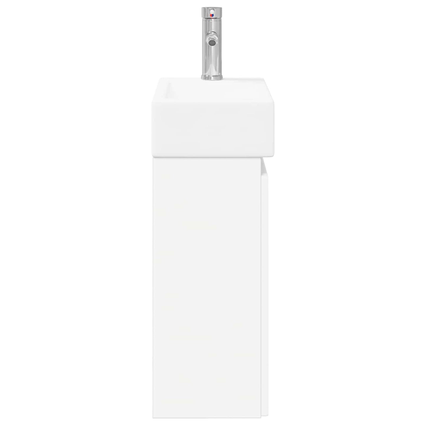 vidaXL Bathroom Vanity Unit with Tap White 45.5 x 22.5 x 84 cm