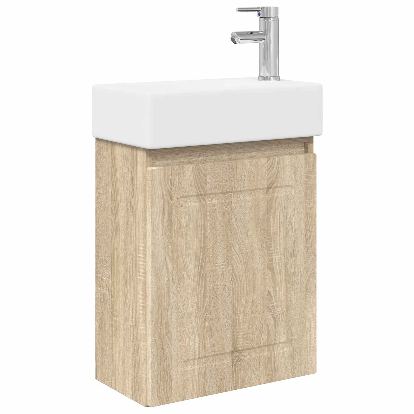 vidaXL Bathroom Vanity Unit with Tap Sonoma Oak 45.5 x 22.5 x 84 cm
