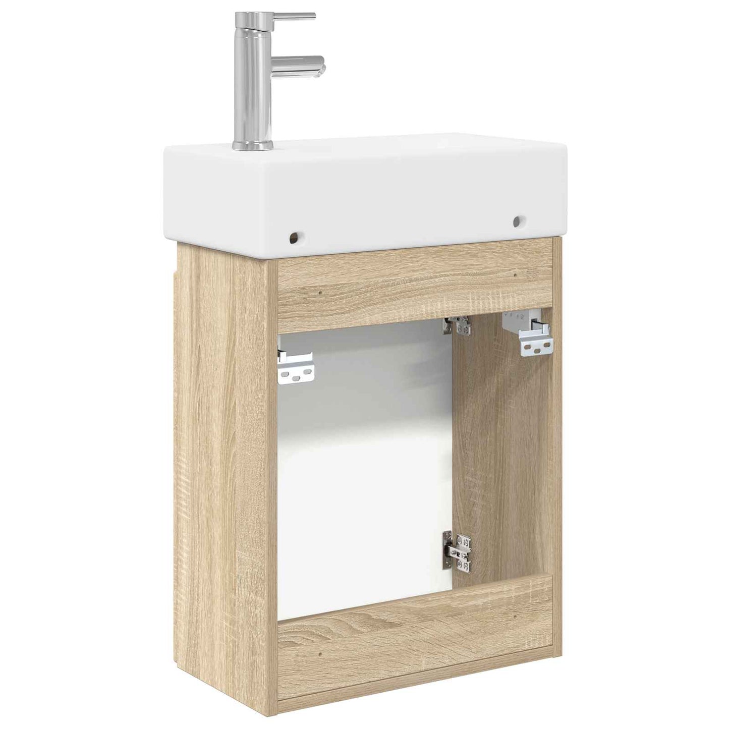 vidaXL Bathroom Vanity Unit with Tap Sonoma Oak 45.5 x 22.5 x 84 cm