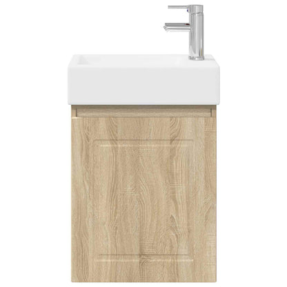 vidaXL Bathroom Vanity Unit with Tap Sonoma Oak 45.5 x 22.5 x 84 cm