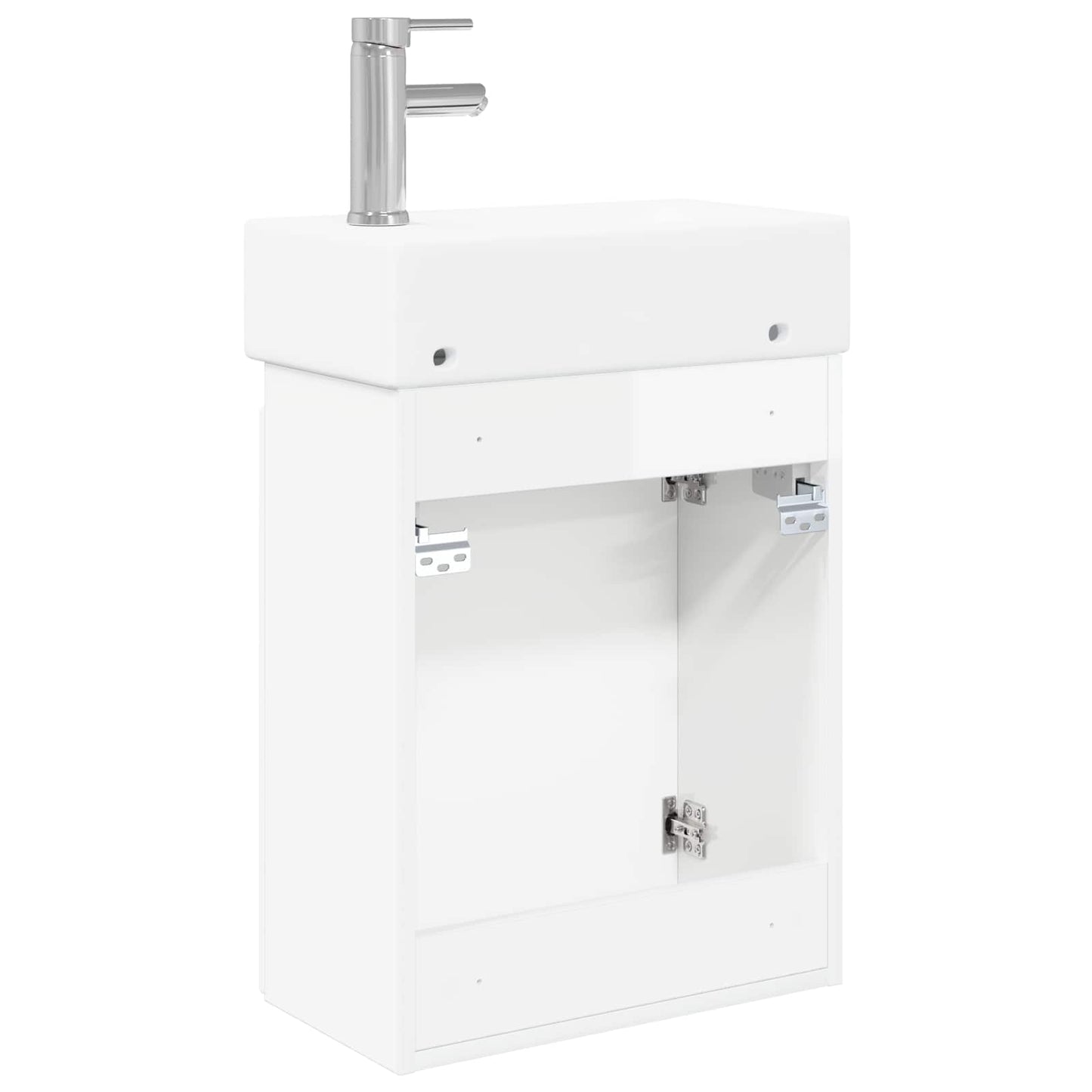 vidaXL Bathroom Vanity Unit with Tap High Gloss White