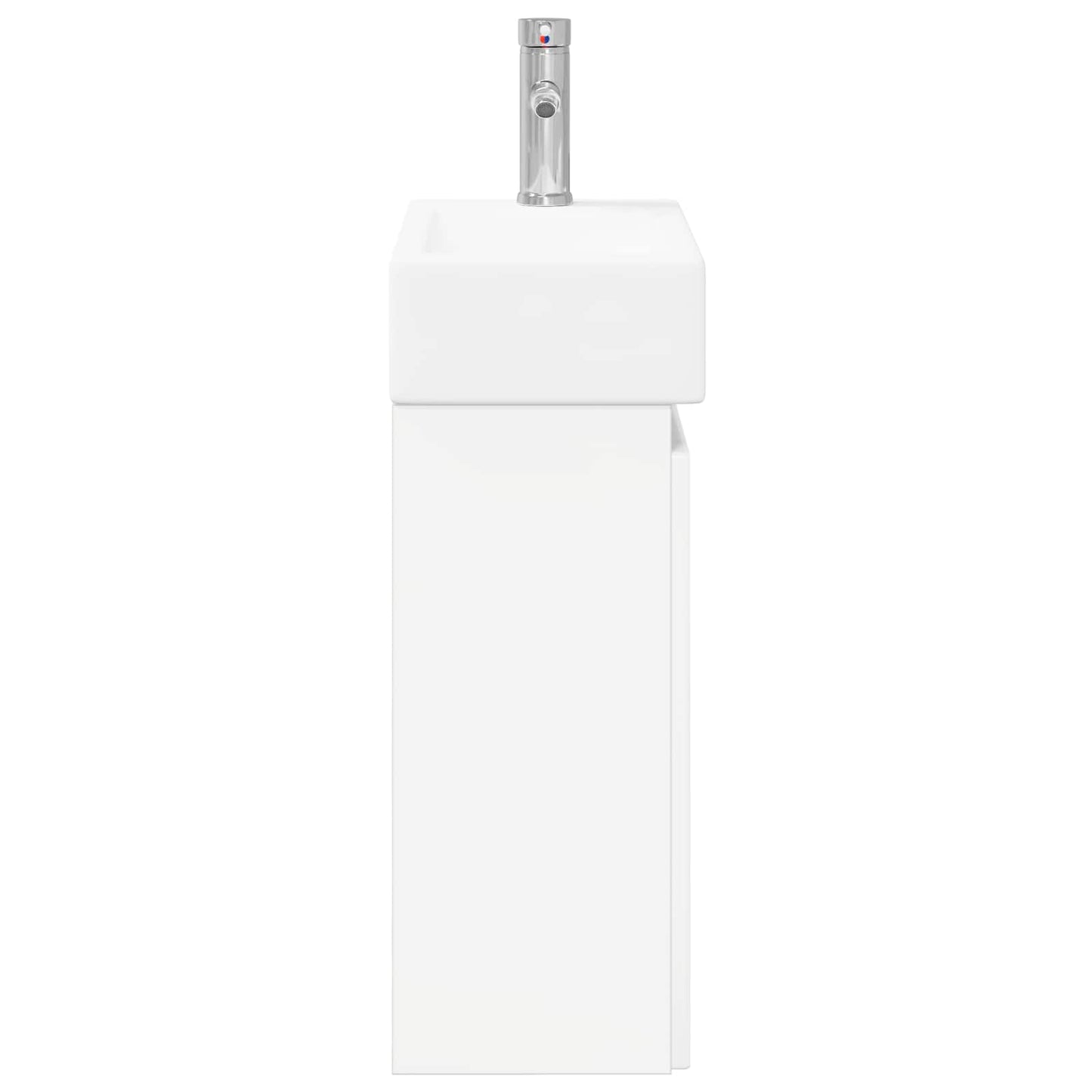 vidaXL Bathroom Vanity Unit with Tap High Gloss White