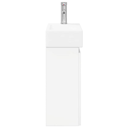 vidaXL Bathroom Vanity Unit with Tap High Gloss White