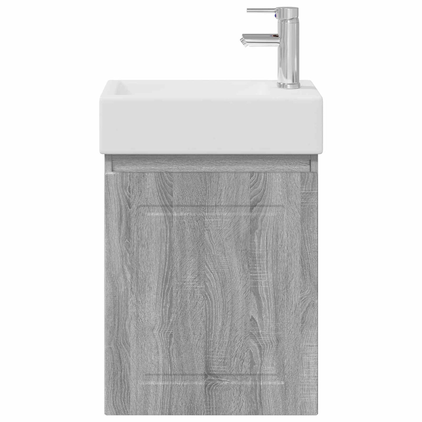 vidaXL Bathroom Vanity Unit with Tap Grey Sonoma 45.5 x 22.5 x 84 cm