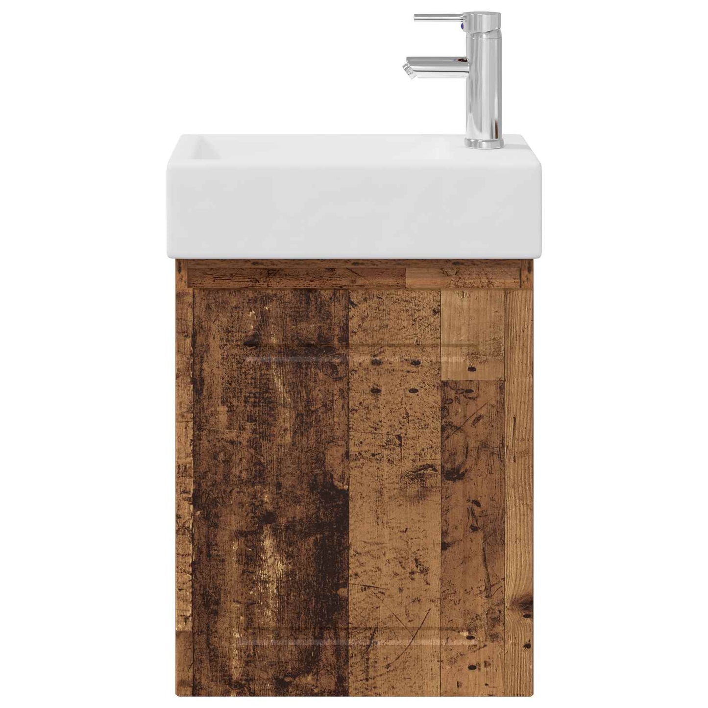 vidaXL Bathroom Vanity Unit with Tap Old Wood 45.5 x 22.5 x 84 cm