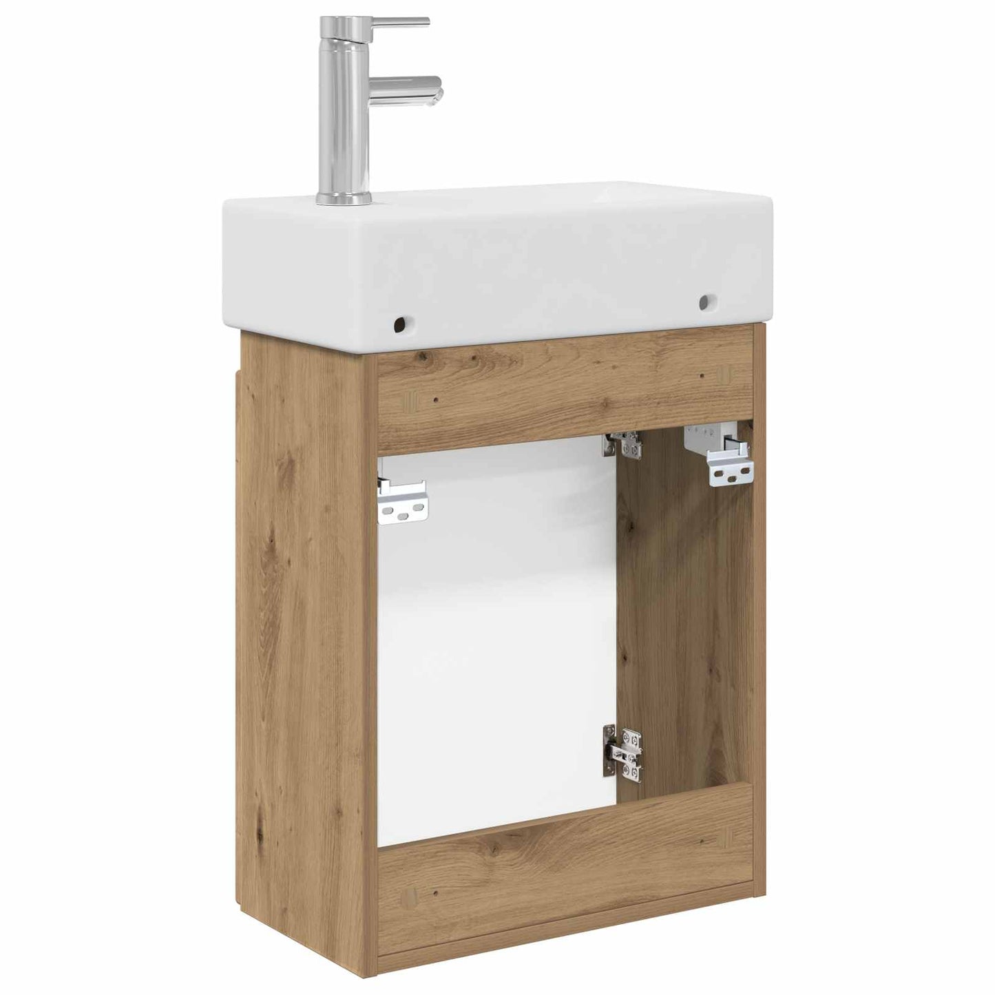 vidaXL Bathroom Vanity Unit with Tap Artisan Oak 45.5 x 22.5 x 84 cm