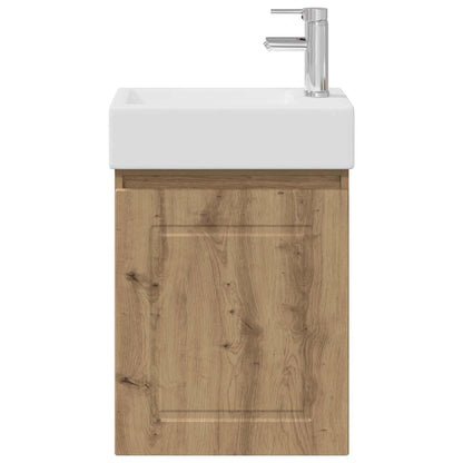 vidaXL Bathroom Vanity Unit with Tap Artisan Oak 45.5 x 22.5 x 84 cm