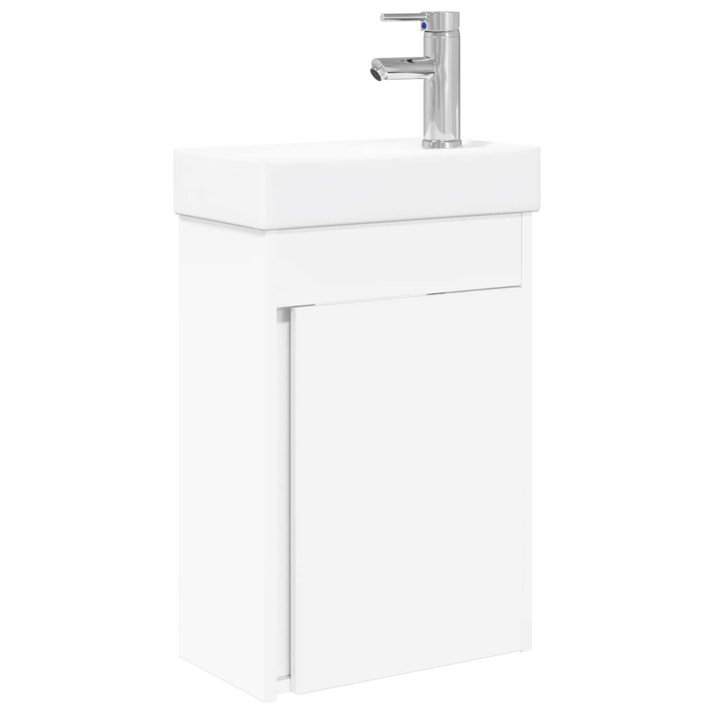 vidaXL Bathroom Vanity Unit with Tap White 40.5 x 22.5 x 62 cm