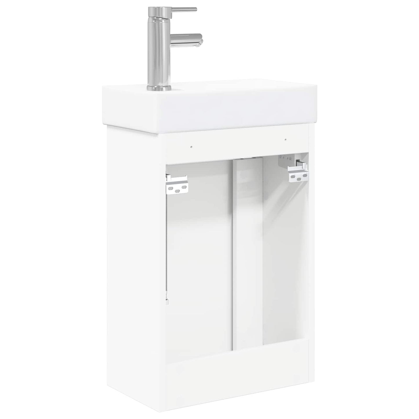 vidaXL Bathroom Vanity Unit with Tap White 40.5 x 22.5 x 62 cm