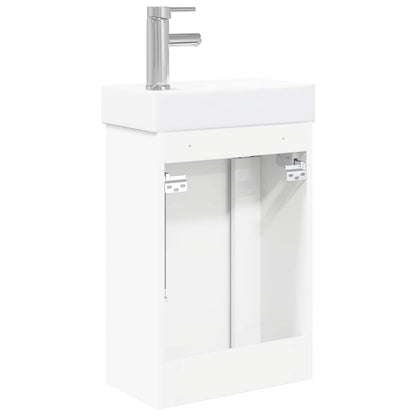 vidaXL Bathroom Vanity Unit with Tap White 40.5 x 22.5 x 62 cm