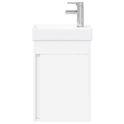 vidaXL Bathroom Vanity Unit with Tap White 40.5 x 22.5 x 62 cm