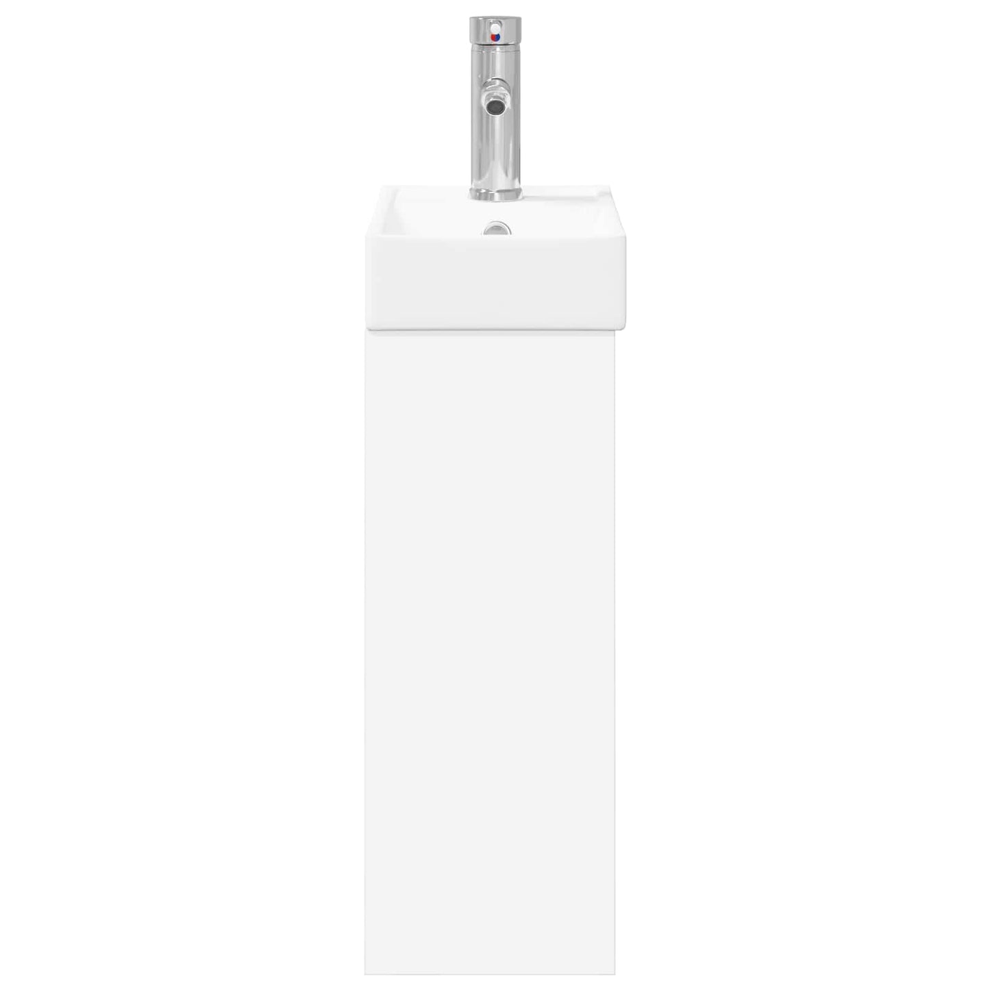 vidaXL Bathroom Vanity Unit with Tap White 40.5 x 22.5 x 62 cm