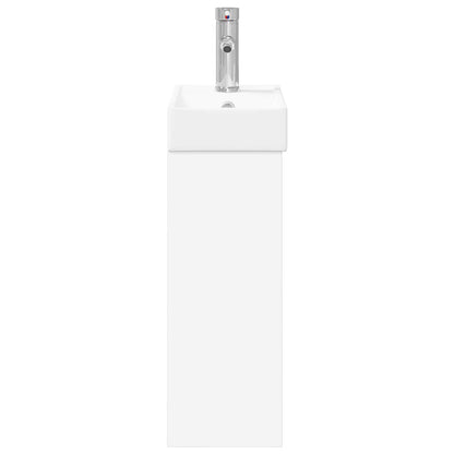 vidaXL Bathroom Vanity Unit with Tap White 40.5 x 22.5 x 62 cm
