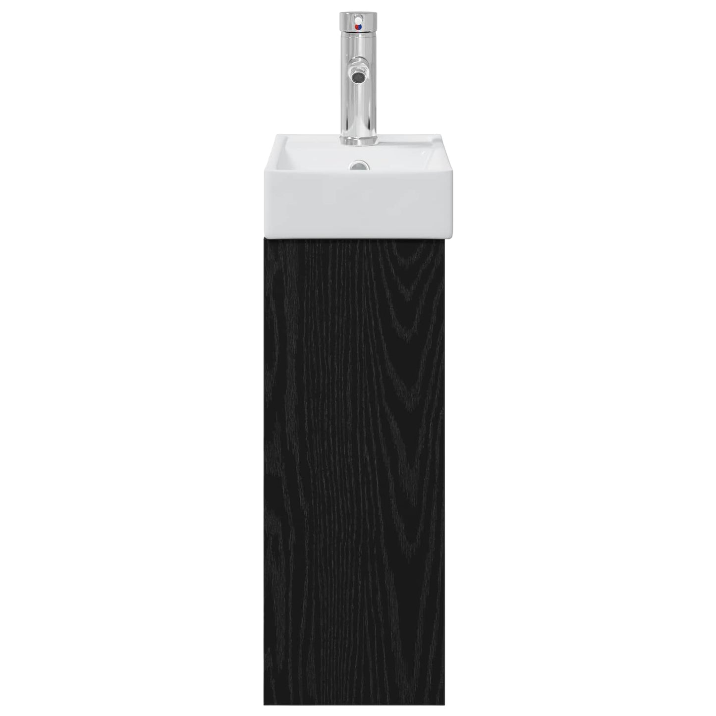 vidaXL Bathroom Vanity Unit with Tap Black Oak 40.5 x 22.5 x 62 cm