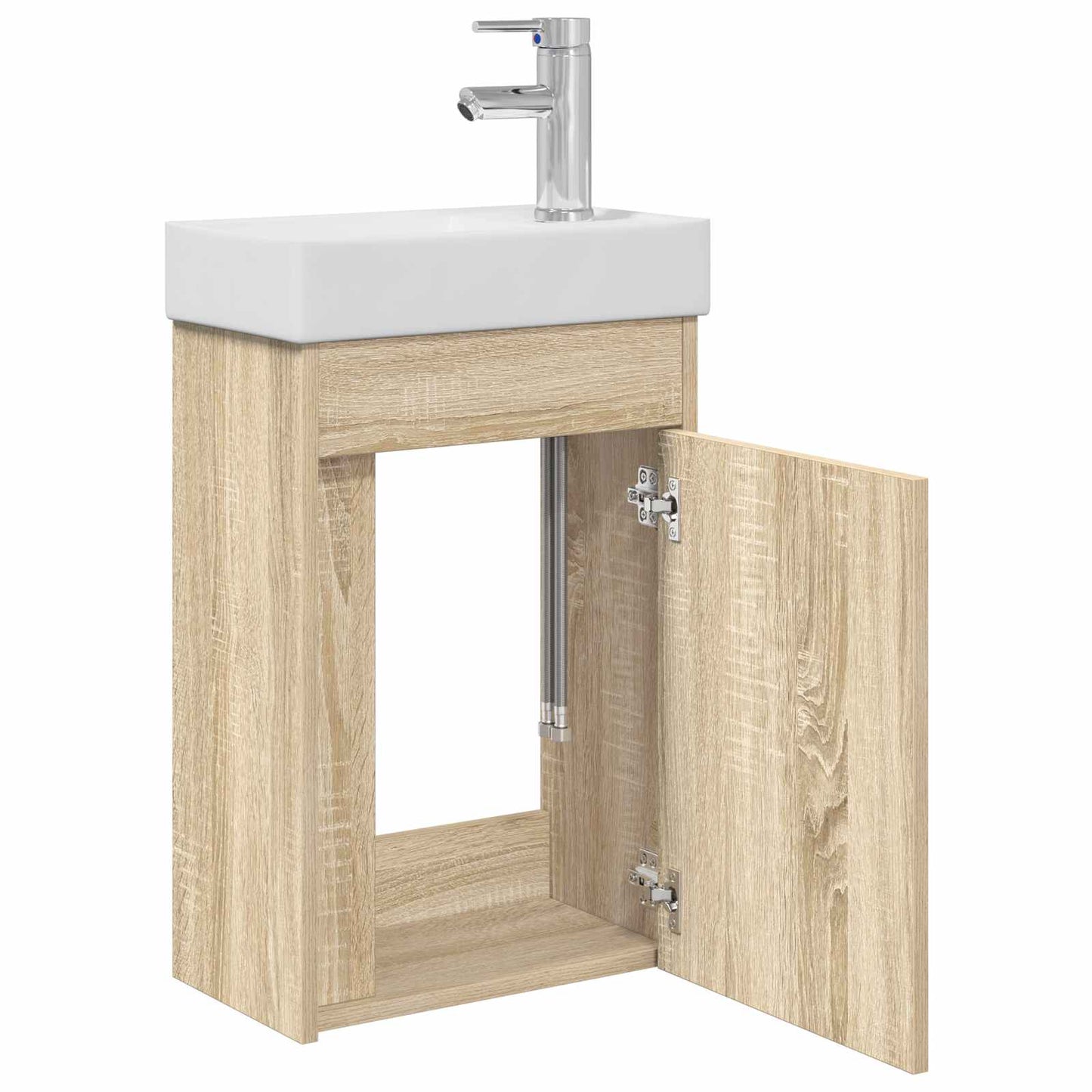 vidaXL Bathroom Vanity Unit with Tap Sonoma Oak 40.5 x 22.5 x 62 cm