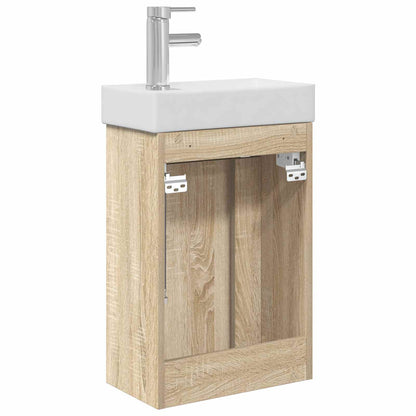 vidaXL Bathroom Vanity Unit with Tap Sonoma Oak 40.5 x 22.5 x 62 cm