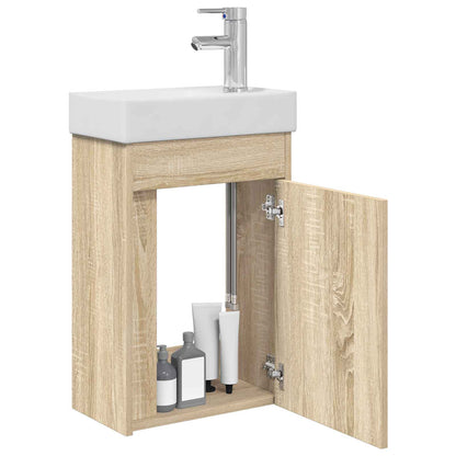 vidaXL Bathroom Vanity Unit with Tap Sonoma Oak 40.5 x 22.5 x 62 cm