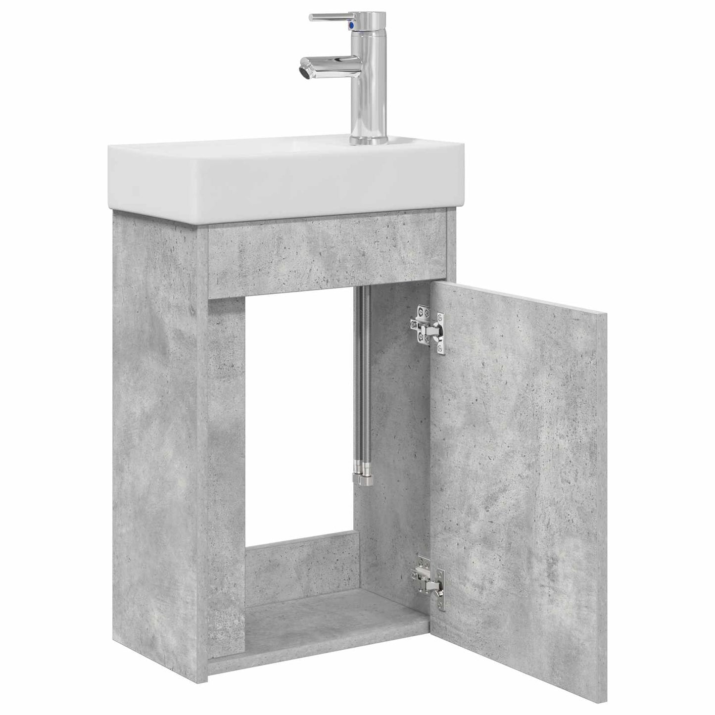 vidaXL Bathroom Vanity Unit with Tap Concrete Grey 40.5 x 22.5 x 62 cm