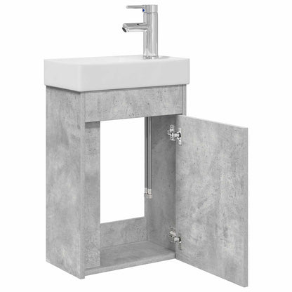 vidaXL Bathroom Vanity Unit with Tap Concrete Grey 40.5 x 22.5 x 62 cm