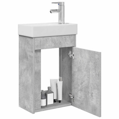 vidaXL Bathroom Vanity Unit with Tap Concrete Grey 40.5 x 22.5 x 62 cm