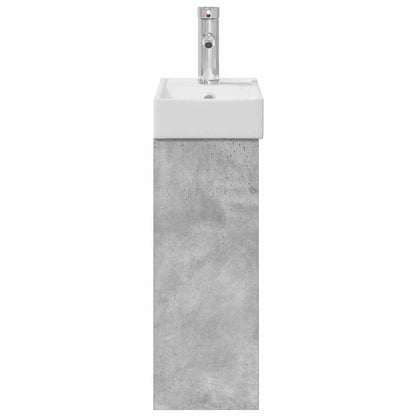 vidaXL Bathroom Vanity Unit with Tap Concrete Grey 40.5 x 22.5 x 62 cm