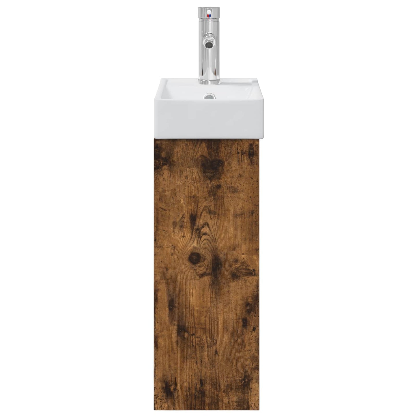 vidaXL Bathroom Vanity Unit with Tap Smoked Oak 40.5 x 22.5 x 62 cm