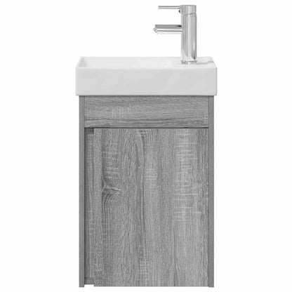 vidaXL Bathroom Vanity Unit with Tap Grey Sonoma 40.5 x 22.5 x 62 cm