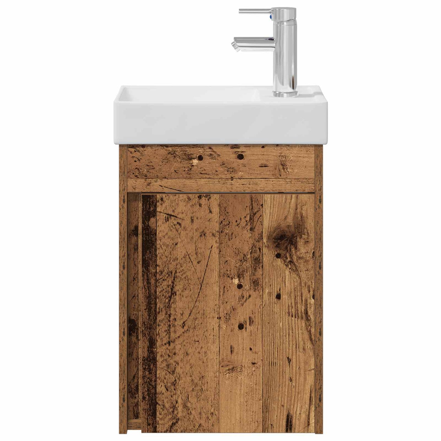 vidaXL Bathroom Vanity Unit with Tap Old Wood 40.5 x 22.5 x 62 cm