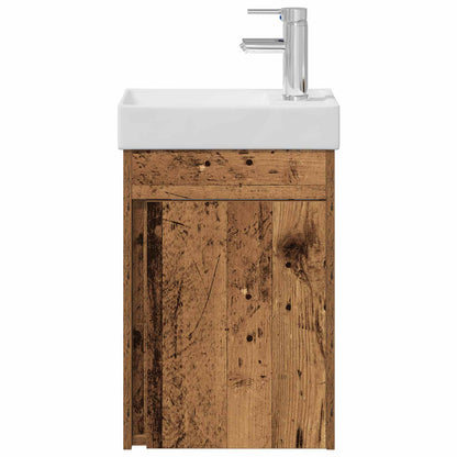 vidaXL Bathroom Vanity Unit with Tap Old Wood 40.5 x 22.5 x 62 cm