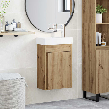 vidaXL Bathroom Vanity Unit with Tap Artisan Oak 40.5 x 22.5 x 62 cm