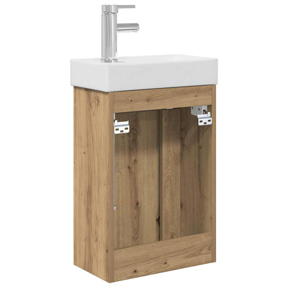 vidaXL Bathroom Vanity Unit with Tap Artisan Oak 40.5 x 22.5 x 62 cm