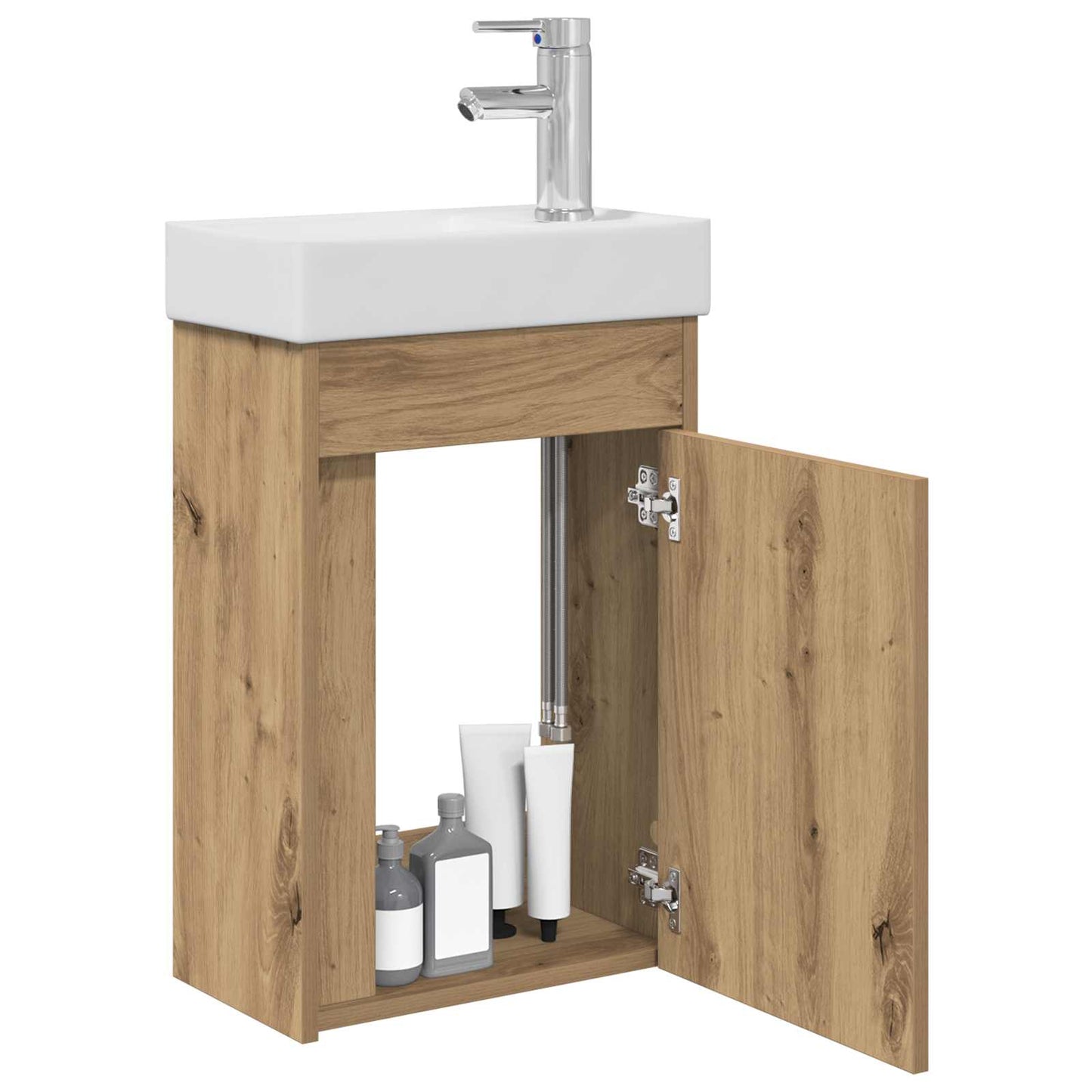 vidaXL Bathroom Vanity Unit with Tap Artisan Oak 40.5 x 22.5 x 62 cm