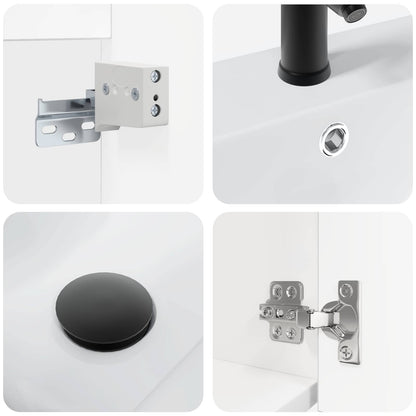 vidaXL Bathroom Vanity Unit with Tap White 42 x 40 x 74.5 cm