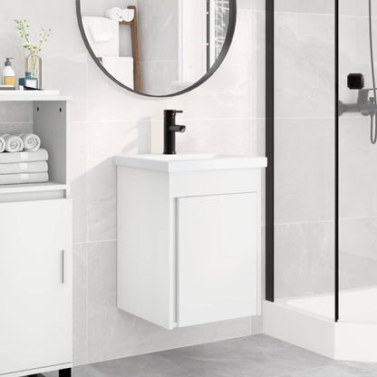 vidaXL Bathroom Vanity Unit with Tap White 42 x 40 x 74.5 cm