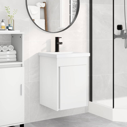 vidaXL Bathroom Vanity Unit with Tap White 42 x 40 x 74.5 cm