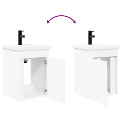 vidaXL Bathroom Vanity Unit with Tap White 42 x 40 x 74.5 cm